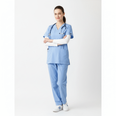Women V Neck( LIGHT BLUE ) New Gen Scrub